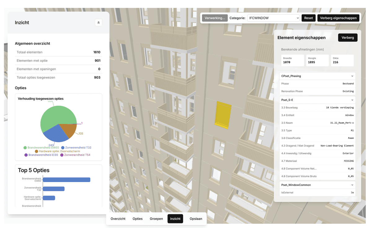 Gebruiksvriendelijke digitale BIM-calculatie voor aluminium kozijnen